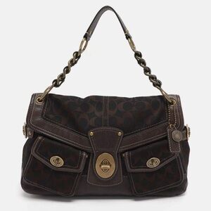 Legacy Leigh in Brown Black Jacquard with Brown Leather Trim with bonus